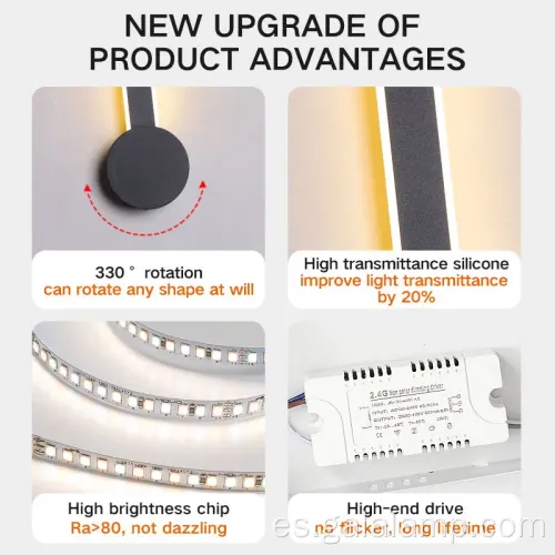 Elegante apliques de pared LED para iluminación de dormitorio